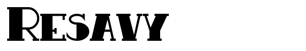Resavy font preview